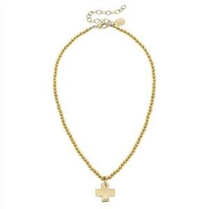NEW SUSAN SHAW women's alys cross necklace in gold